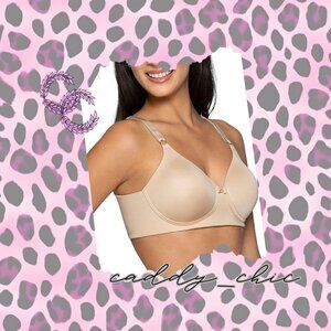 NWOT Vanity Fair Wireless Full Coverage Bra 36DD Beige